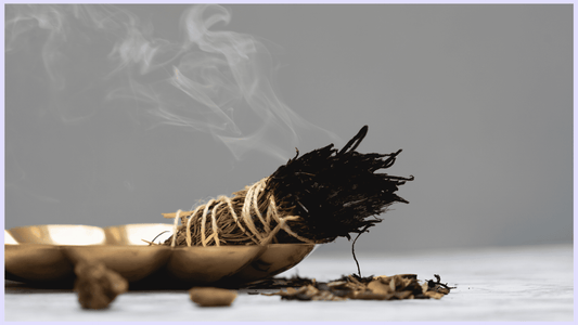 Burning a sage.
