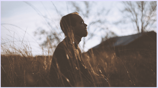 a man meditating