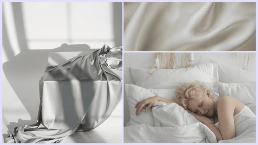 Silk cloth, silk beddings, and sleeping in silk.