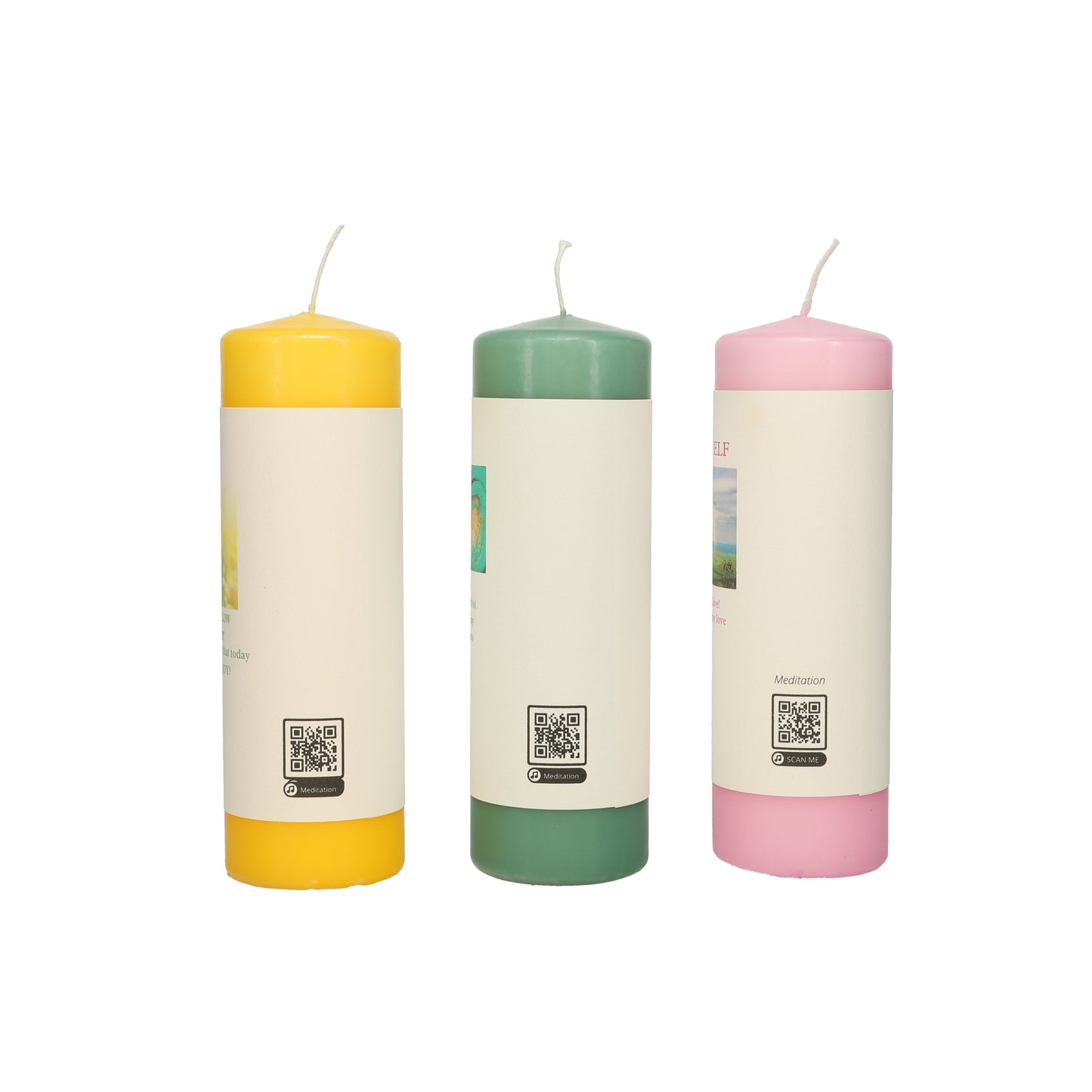 joy, trust, and love candle set