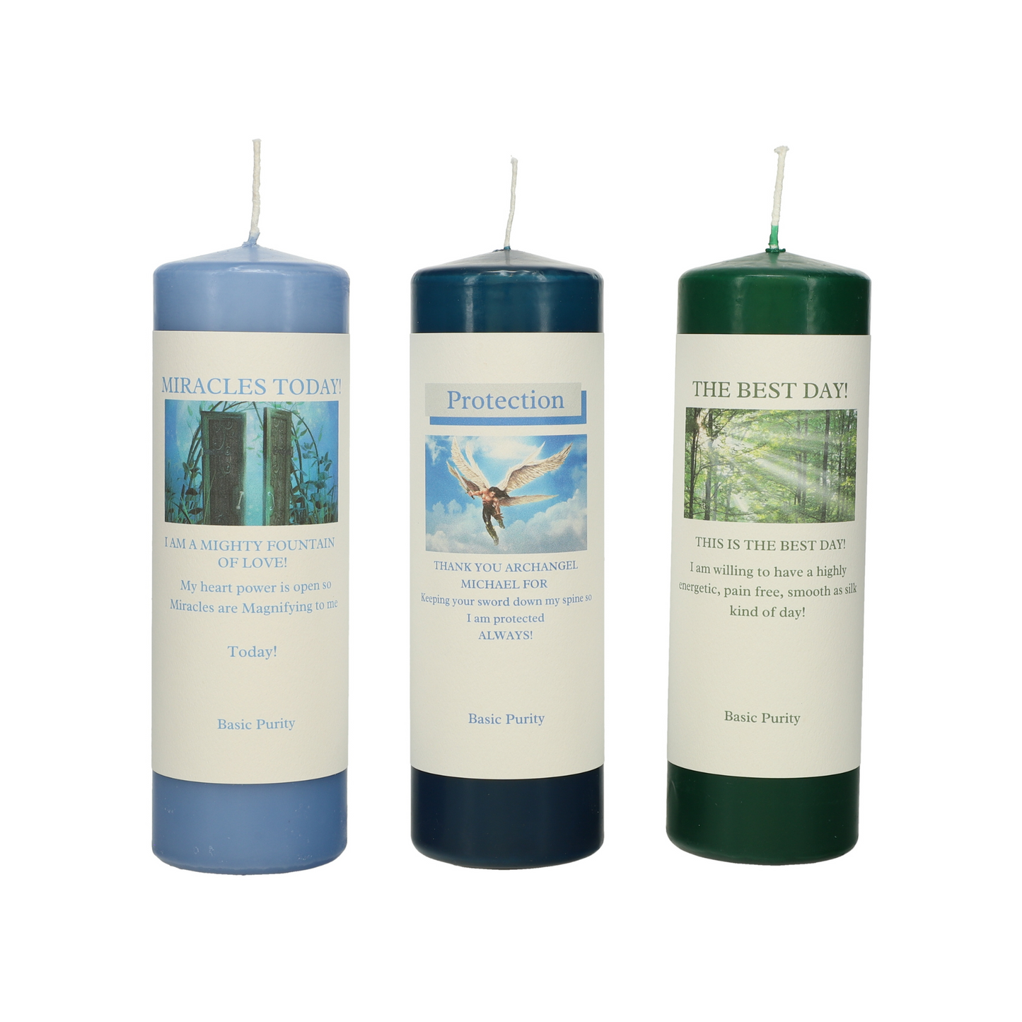 Miracle candle Archangel Micheal candle Joy candle  set by Mary Armendarez
